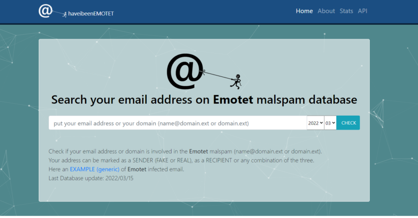 Emotet（エモテット）感染、Emotet返信してしまった！になる前に、対策とメールアドレスやドメインが悪用されていないかがわかるチェックツール